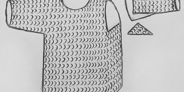 An older illustration of a chainmail shirt.