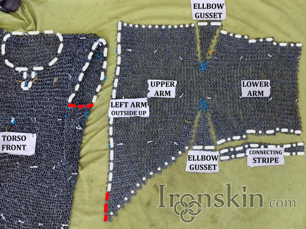making a chainmail armpit and sleeve