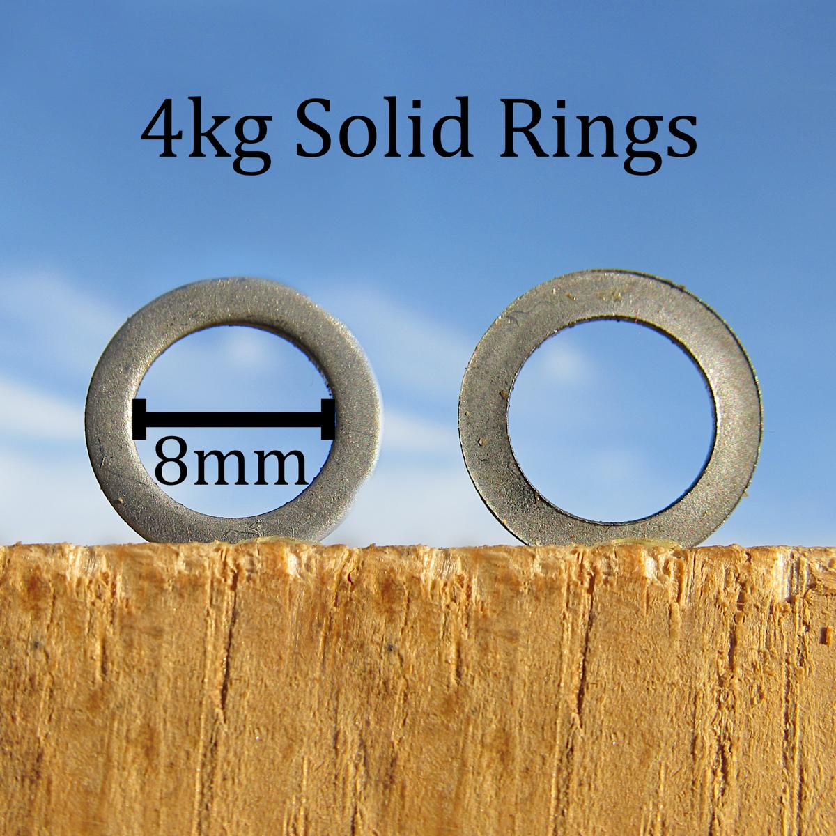 8mm Solid Chainmail Rings for Riveted-Solid Mail - 4kg Pack - Ironskin