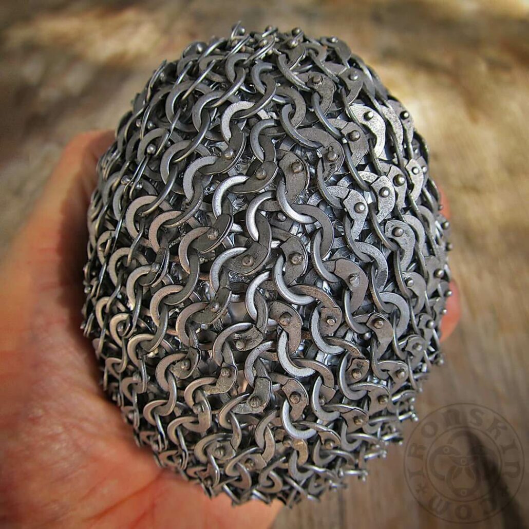 Riveted chainmail egg - a fun side project for Easter
