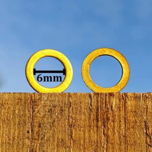 6mm solid brass rings