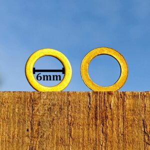 6mm solid brass rings